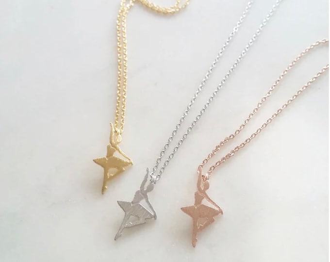 Ballerina Necklace, Dancer Necklace, Ballet Necklace, Dance Necklace, JushShop