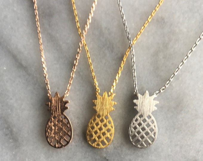 Pineapple Necklace, Hospitality Necklace, Hostess Gift, Pineapple Jewelry, JushShop