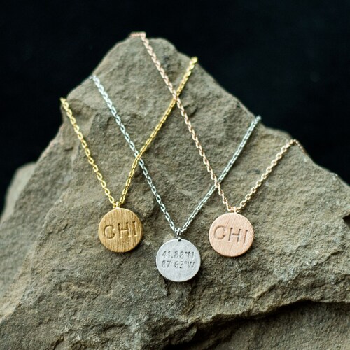 Chicago Illinois Skyline Necklace Chicago Skyline Pendant Etsy