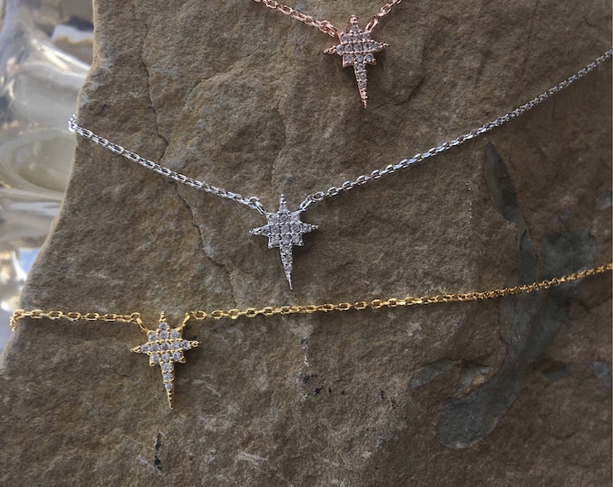 Star necklace, Northern Star Necklace, Constellation Necklace, Night Sky Necklace, Gift for Her