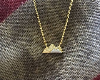 Gold mountain necklace, JushShop