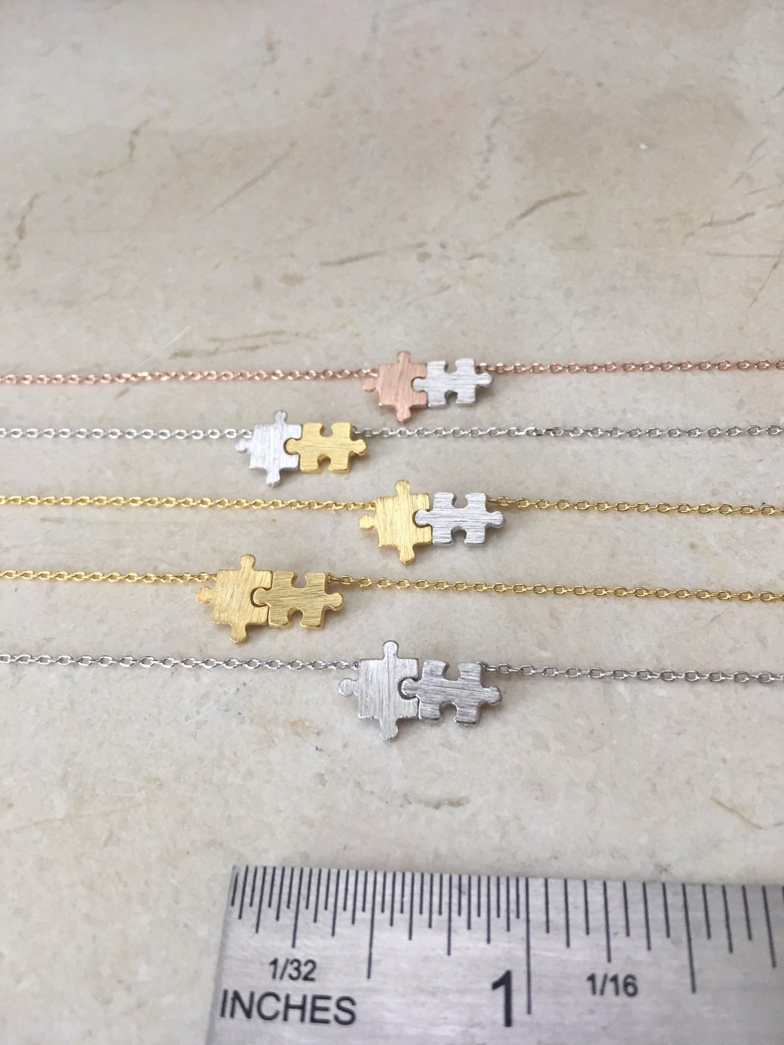 Autism Awareness Puzzle Piece Necklace// Puzzle Piece // - Etsy