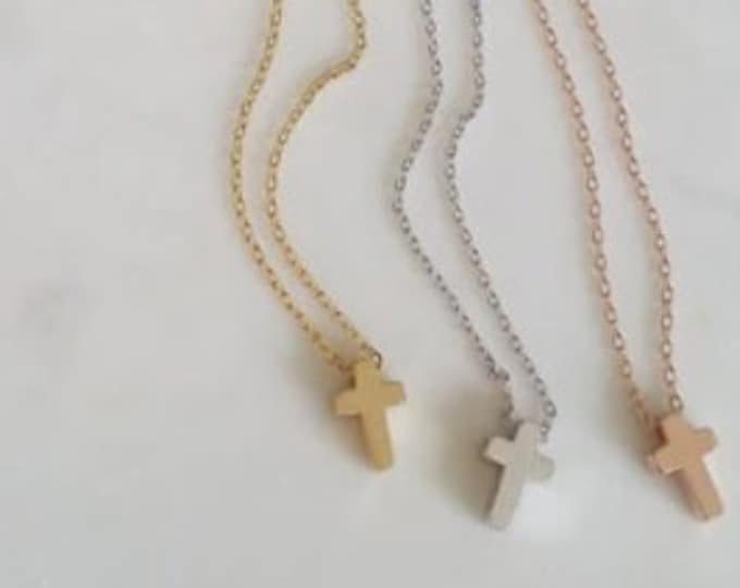 Cross Necklace, Tiny Cross Necklace, Cross Necklace, Minimalist Cross Necklace, Gold Cross Necklace, Silver Cross Necklace, Perfect Gift
