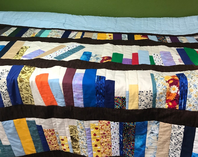 Bookshelf Quilt, Bookcase Quilt, Book Lovers Gift, Book Shelf Quilt, Bookshelf Decor, Quilted Throw, Bookshelf Blanket, OOAK Quilt