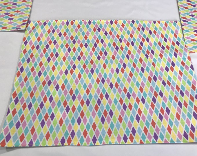 Geometric Placemats, Geometric Pattern, Geometric Table Decor, Pastel Placemats, Housewarming Gifts, Gifts for Mom, Unique Placemats,