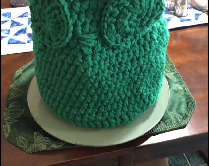 Crochet Basket, Green Crochet Basket, Basket Crocheted, Owl Basket, Owl Lover Gift, Housewarming Gifts, Wedding Gifts, Christmas Gifts,