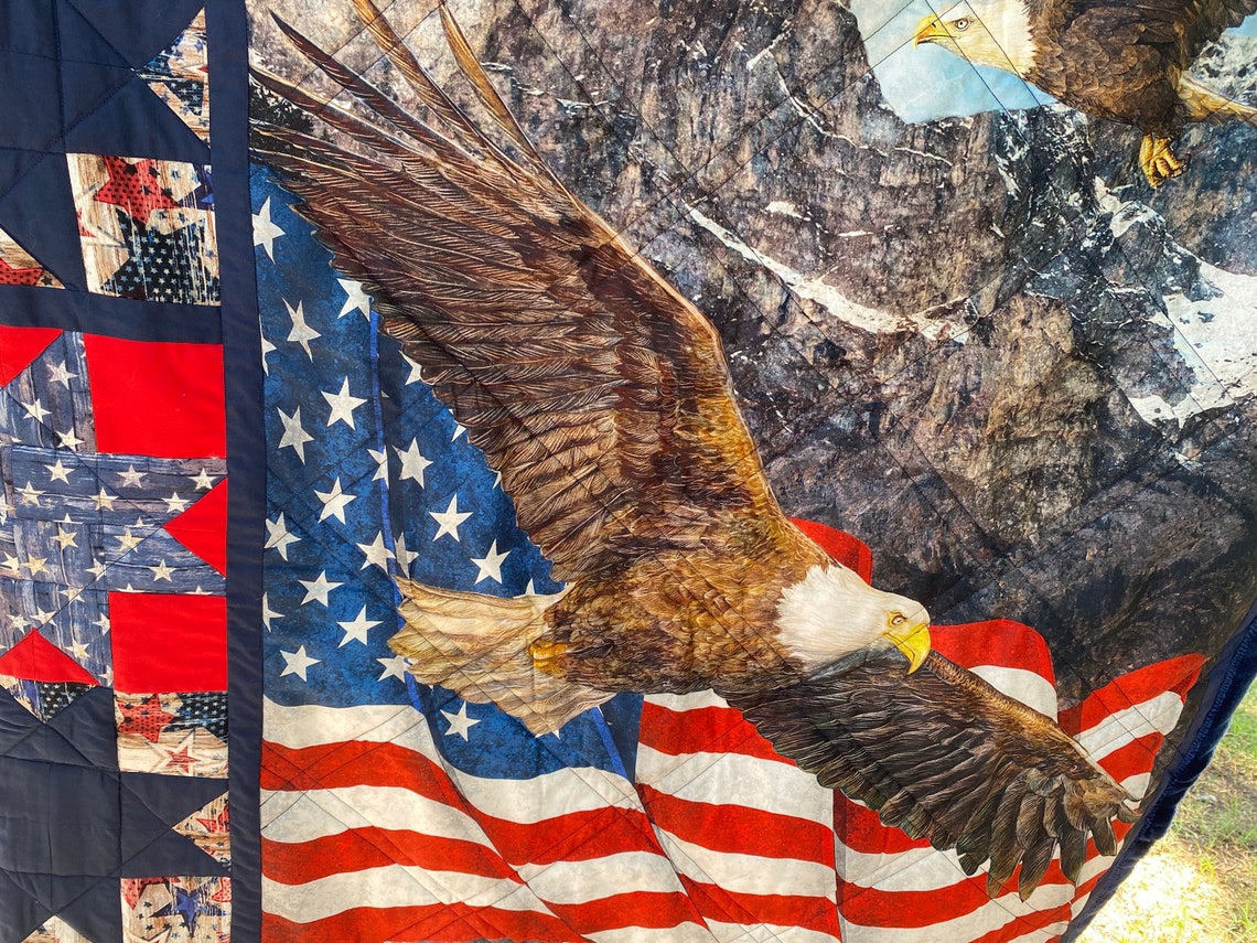 Patriotic Dawn Quilted Sofa Cover NCU0NXD1578