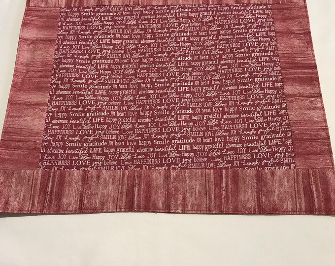 Red Placemats, Red Place Mat, Placemats Red, Set of 6 Placemats, Words to Live By, Housewarming Gifts, Wedding Gifts, Positive Thoughts