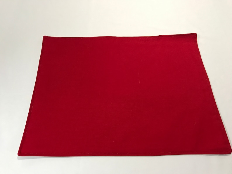 Fabric Placemats Fabric Placemat Set Red Placemats Fabric Etsy