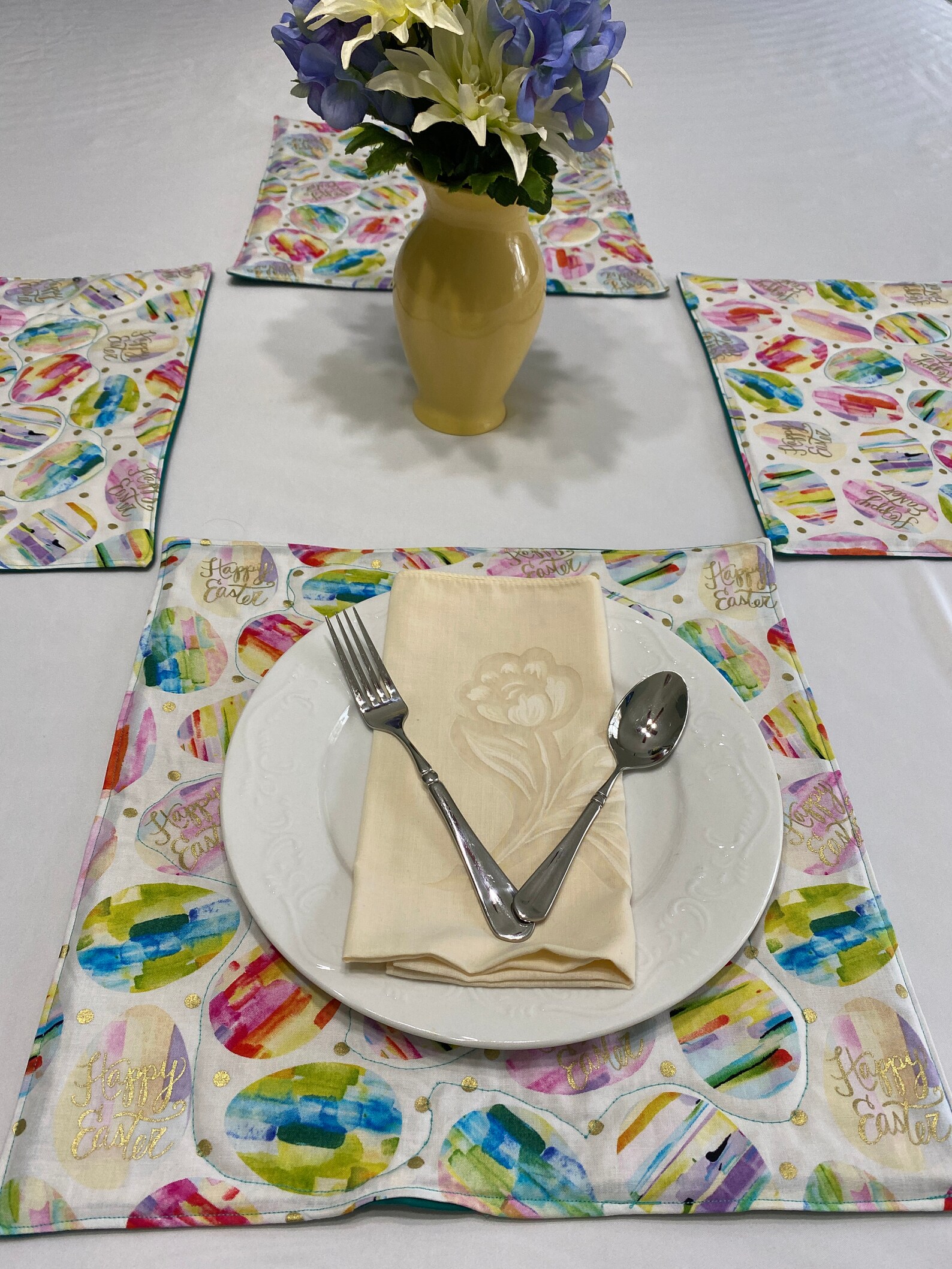 Easter Table Linens Easter Table Decor Easter Linens Table Etsy