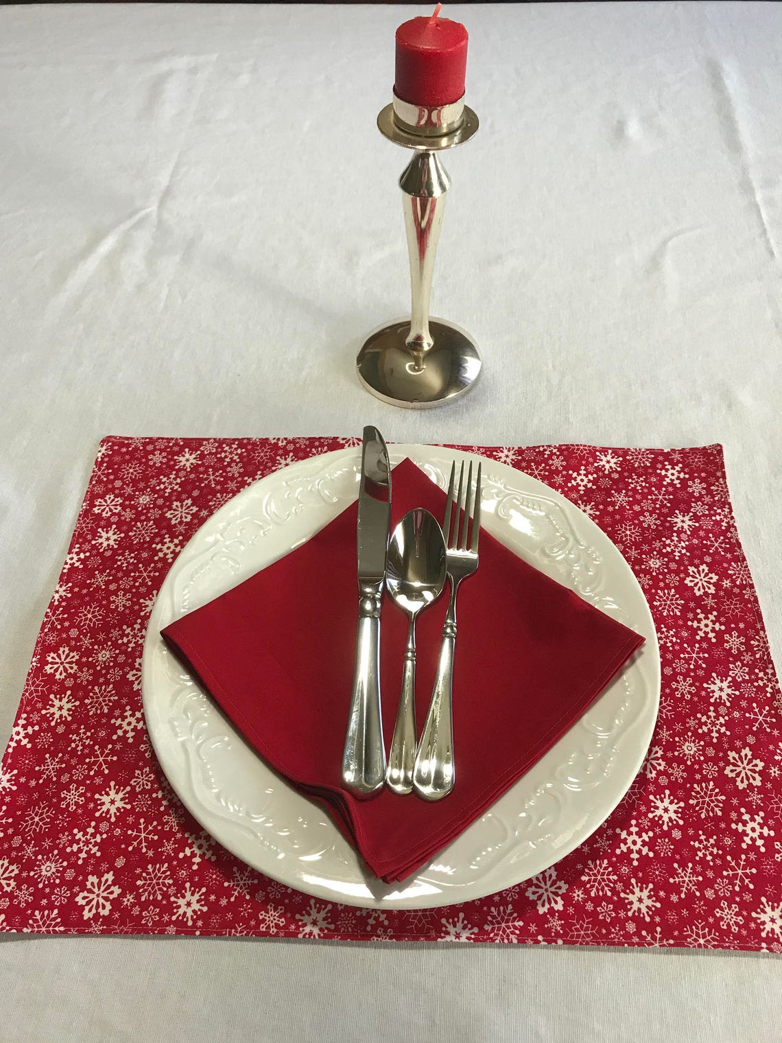 Christmas Red Placemats Christmas Placemats Red Placemats Etsy