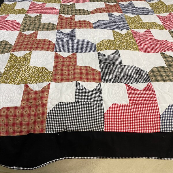 Cat Quilt Etsy