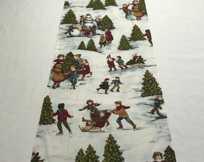 Holiday Table Runner, Holiday Table Decor, Holiday Table Topper, Christmas Table Runner, Winter Table Runner, Winter Fun Decor,Unique Runner