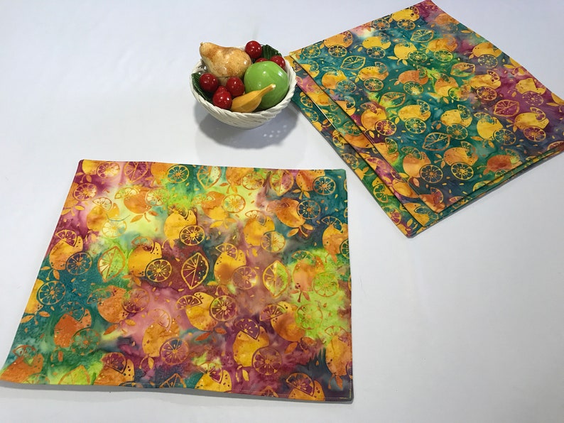 Yellow Placemats Yellow Table Decor Yellow Kitchen Mats Set Etsy