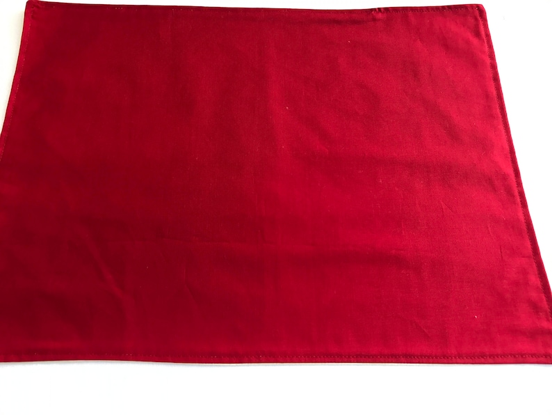 Fabric Placemats Fabric Placemat Set Red Placemats Fabric Etsy