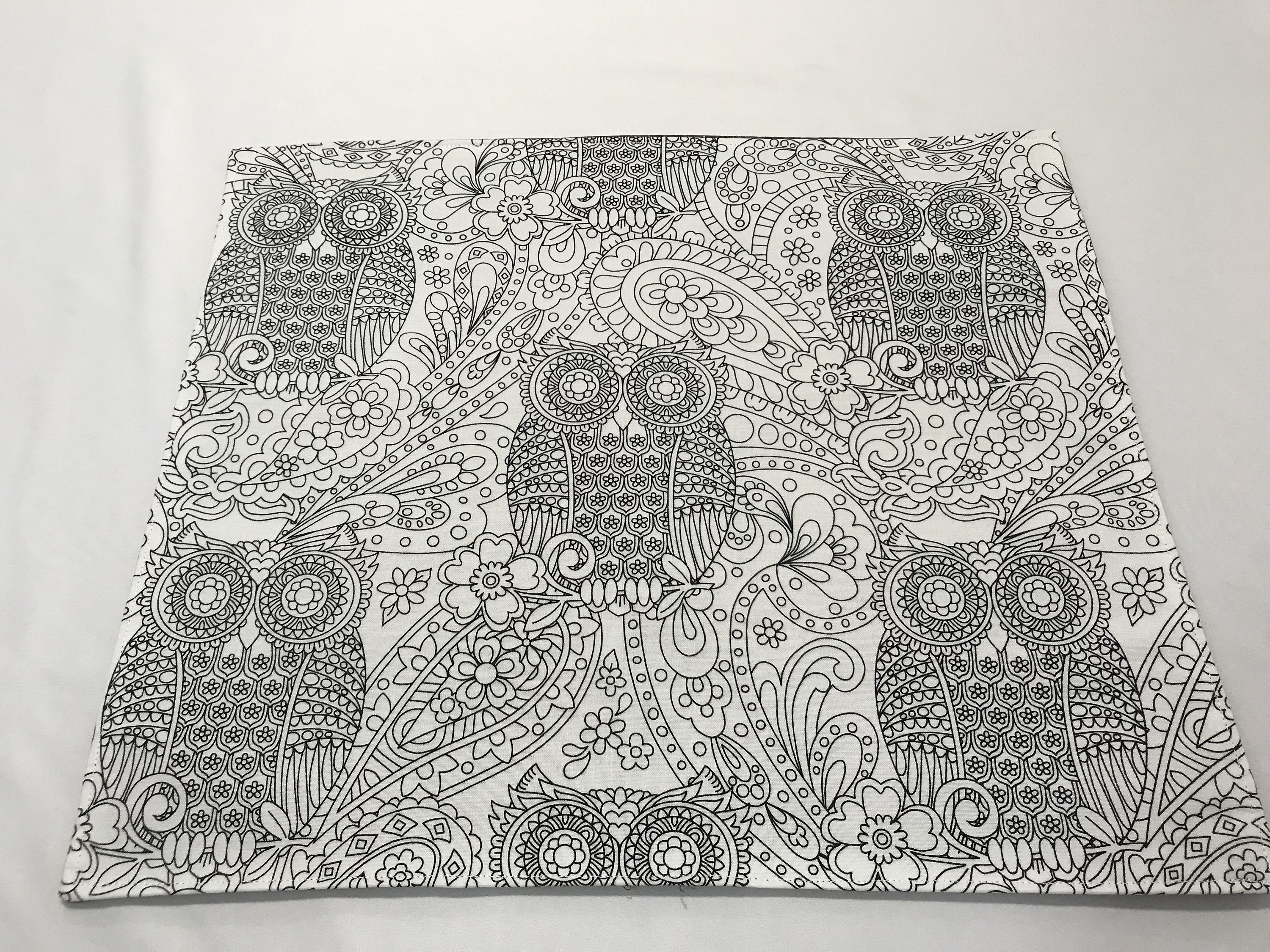 Owl Placemats Owl Table Mats Owl Table Decor Color Me Fabric