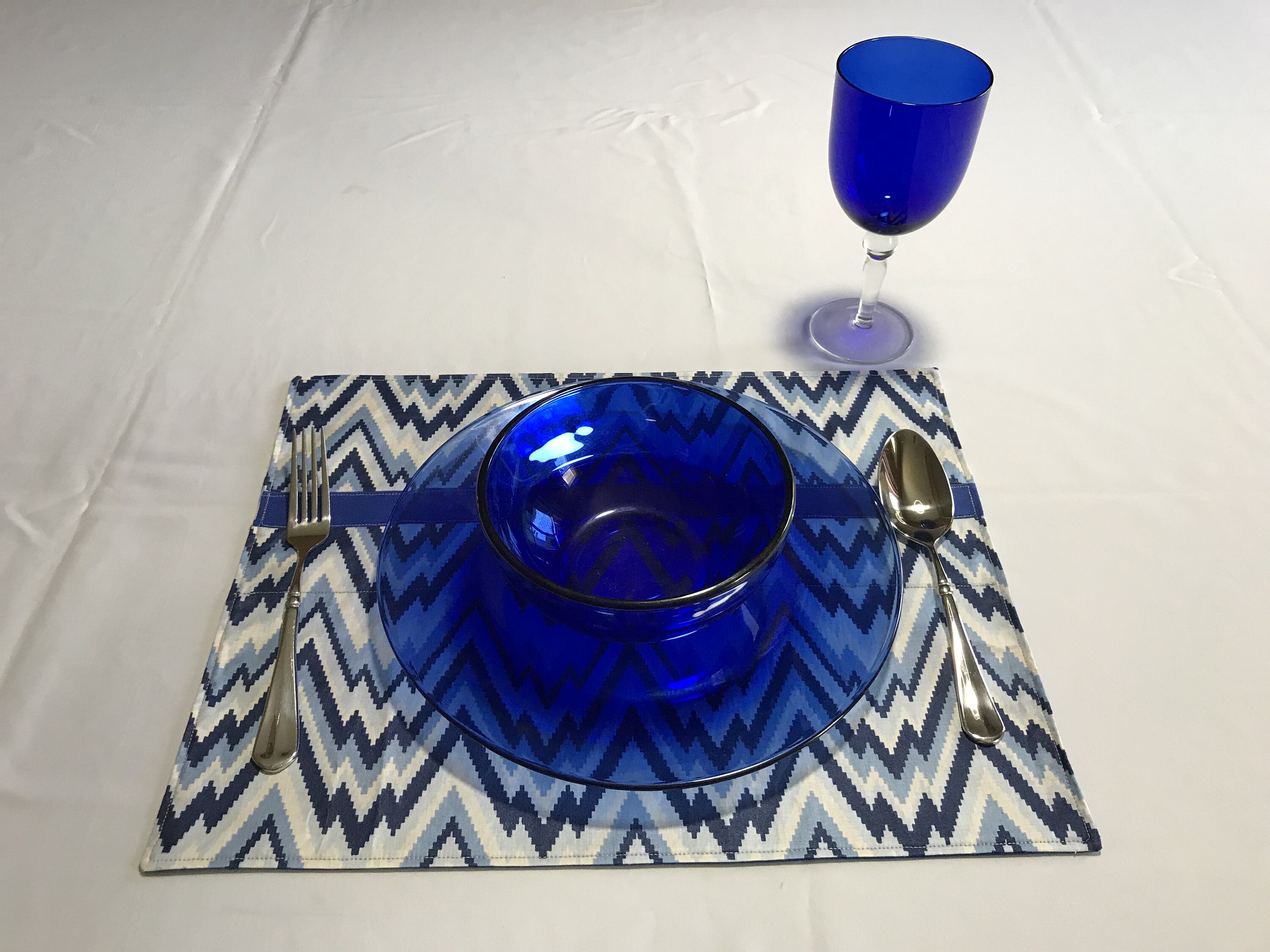 Blue PlacematsBlue and White Placemats Set of 6 Placemats Etsy