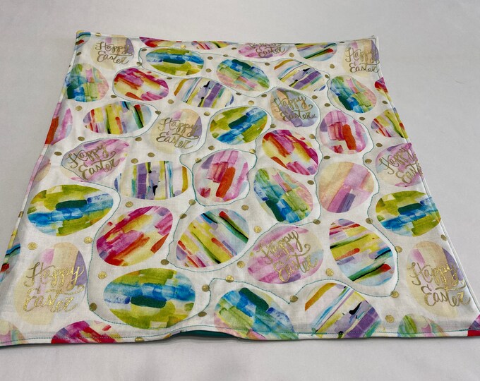 Easter Table Linens, Easter Table Decor, Easter Linens, Table Mats, Easter Linen Set, Easter Placemats, Square Placemats, Set of 4 Placemats