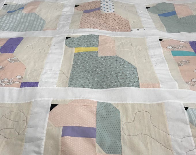 Puppy Quilt, Puppy Dog Quilt, Kids Puppy Quilt, Childs Blanket, Toddler Minky Blanket, Gender Neutral Quilt, Childs Birthday Gift, Baby Gift
