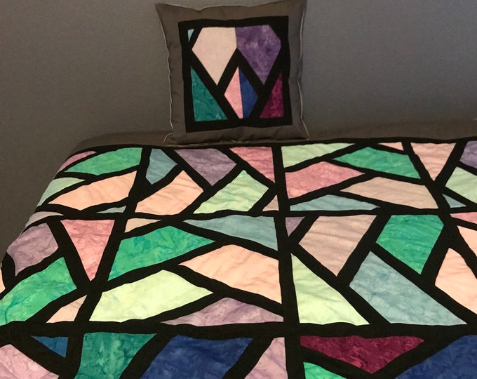 Quilted Throw Blanket, Quilted Blanket, Quilted Lap Throw, Throw Blanket,Custom Quilted Blanket,Mothers Day Gifts,Wedding Gifts,Unique Gifts