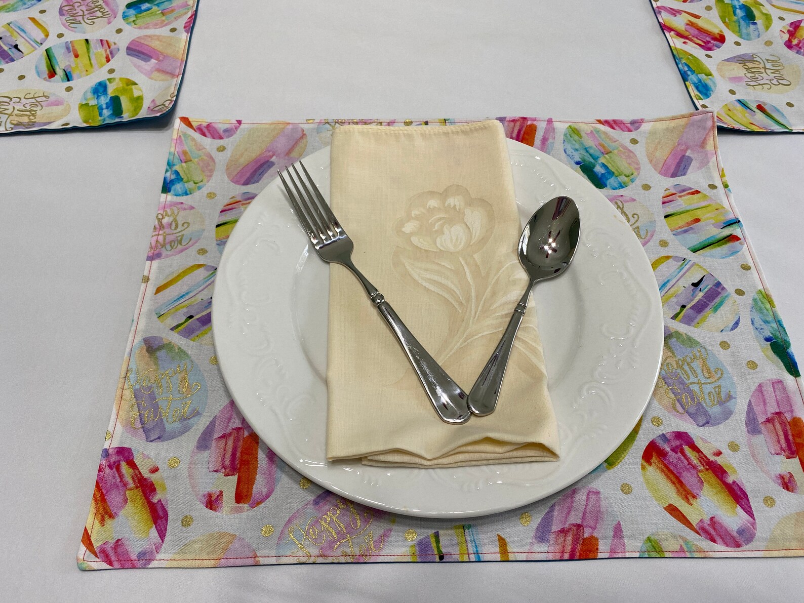 Easter Table Linens Easter Table Decor Easter Linens Table Etsy