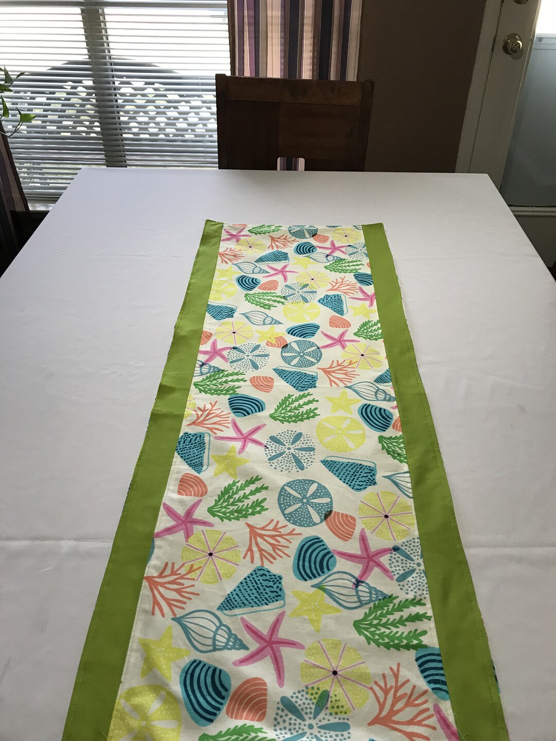 Beach Table Runner Beach Table Decor Reversible Table Etsy