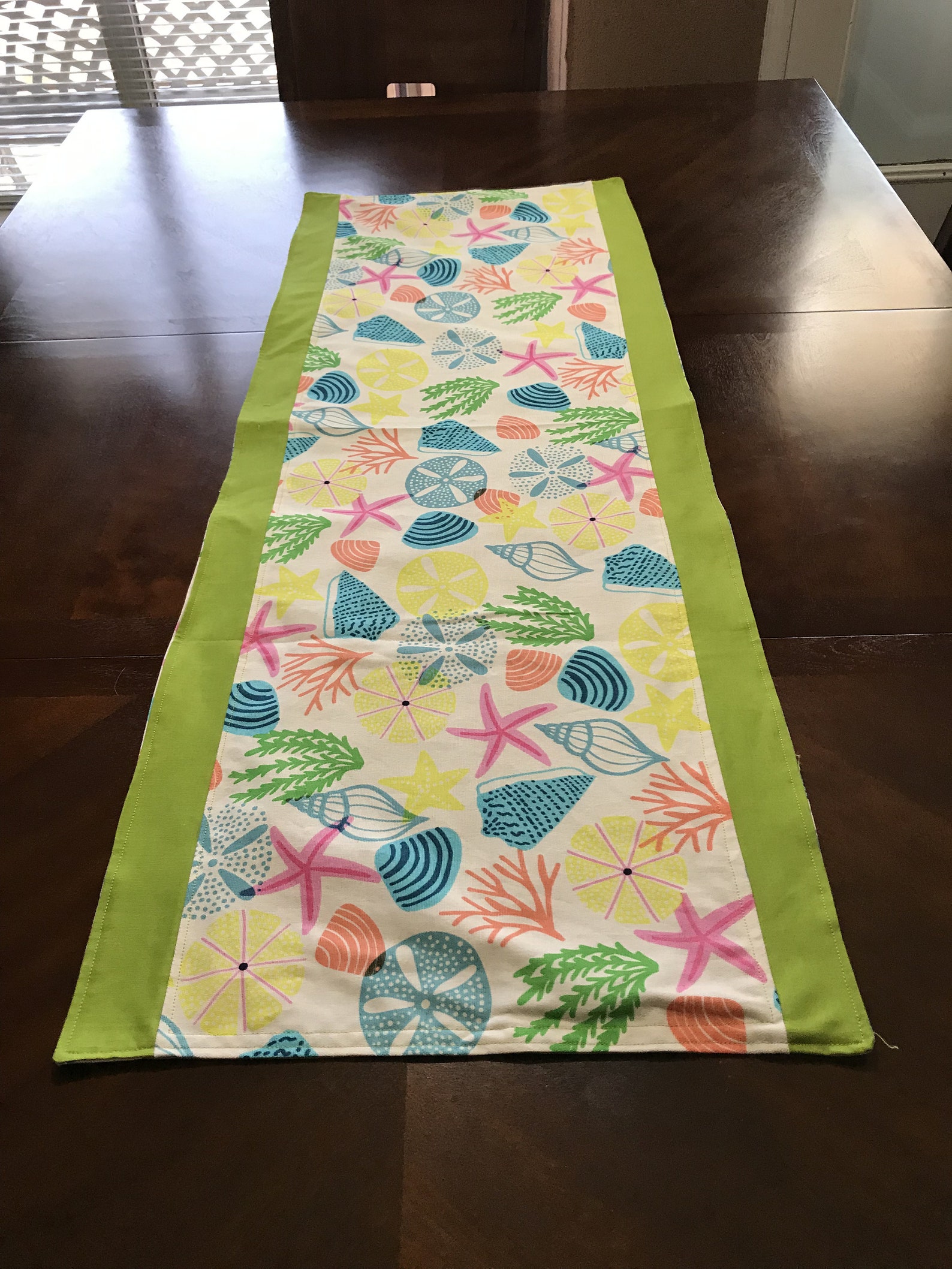 Beach Table Runner Beach Table Decor Reversible Table Etsy