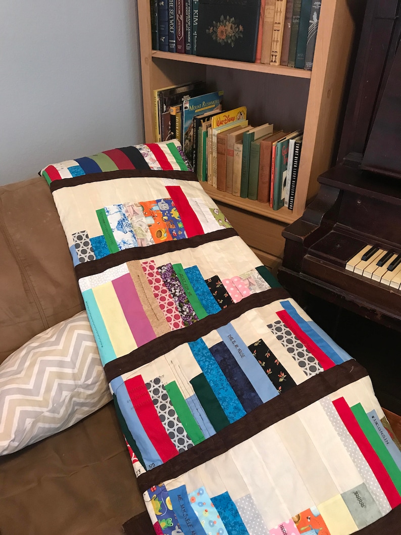 Bookshelf Quilt Bookcase Quilt Book Lovers Gift Book Shelf Etsy