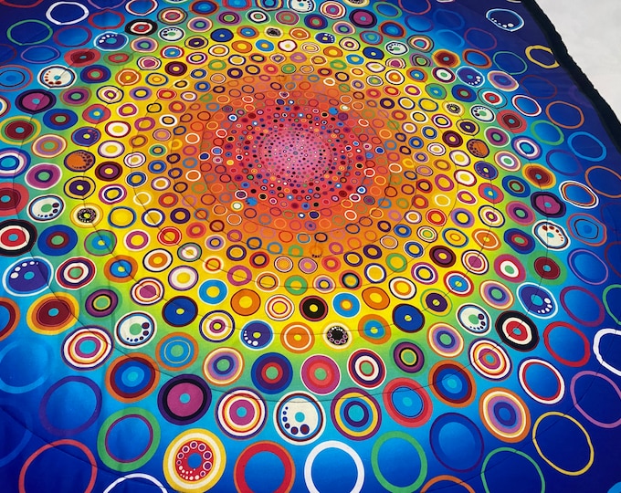 Colorful Quilt, Colorful Childs Quilt, Small Childs Quilt, Colorful Circles, Baby Playmat, Shower Gift, BIrthday Gift, Christmas gift
