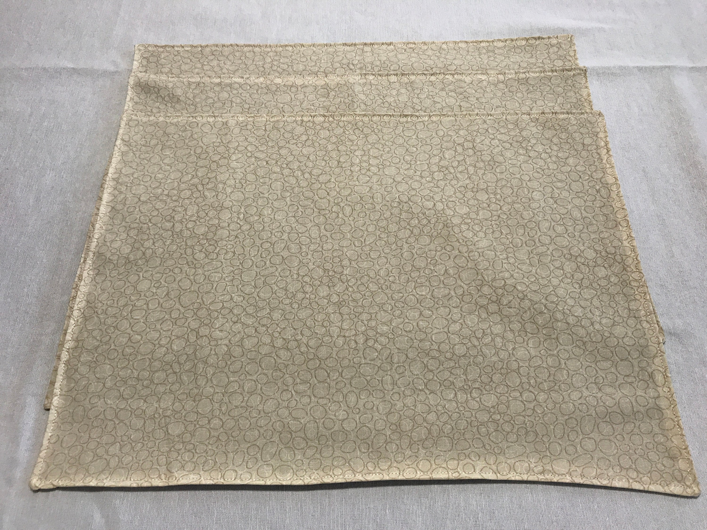 brown placemats brown table