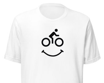 Bicycle Smile T-shirt, Cycling T-shirt, Cyclist T-shirt, Biking T Shirt, Funny Bicycle T Shirt