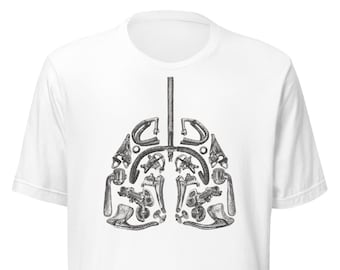 Cycling Short-Sleeve Unisex T-Shirt : Bicycle Lungs T-Shirt