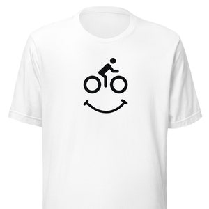 Bicycle Smile T-shirt, Cycling T-shirt, Cyclist T-shirt, Biking T Shirt, Funny Bicycle T Shirt