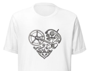 Cycling Short-Sleeve Unisex T-Shirt : Bicycle Love