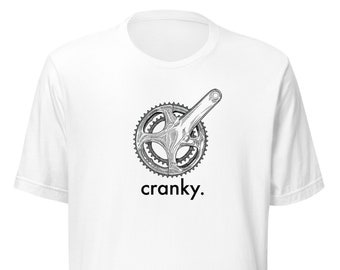 Cranky Modern T-shirt, Cycling T-shirt, Cyclist T-shirt, Biking T Shirt, Funny Bicycle T Shirt