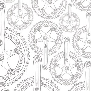 Bicycle Art Print, Bike Art Print, Vintage Bicycle Art : Crank 