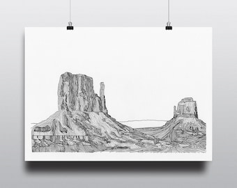 Landscape Wall Art Print : Monument Valley