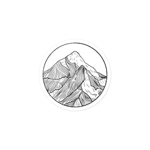 Mt Everest Centered White Background Sticker