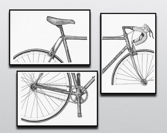 Etsy bicycle art best sale