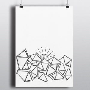 Bicycle Art Print, Bike Art Print, Vintage Bianchi: A Mountain of Bicycles