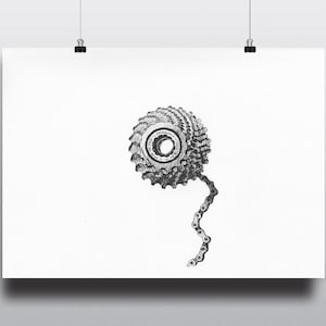 Fahrrad Kunstdruck, Fahrrad Kunstdruck, Fahrrad Kunstdruck: Kassette Blume