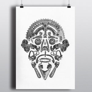 Bicycle Art Print, Bike Art Print, Vintage Bicycle Art: Bicycle Mind