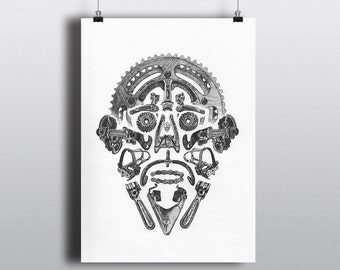 Bicycle Art Print, Bike Art Print, Vintage Bicycle Art : Bicycle Mind