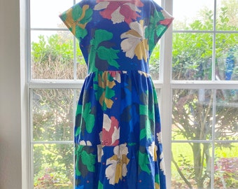 Navy floral dress