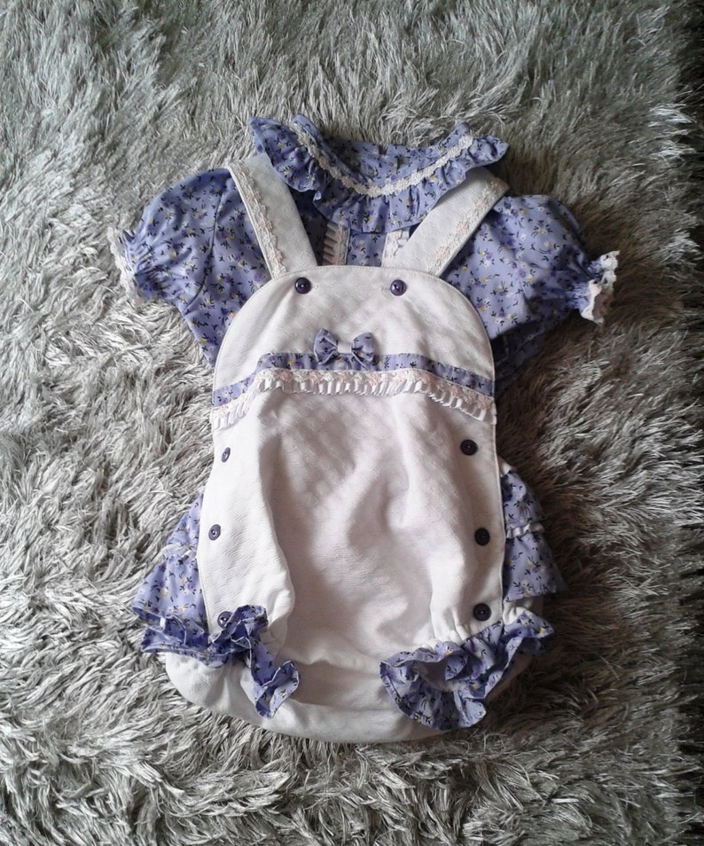 spanish handmade girl outfit toddller purple shirt baby girl ruffle bloomers and shirt kids white short pants newborn kids clothes