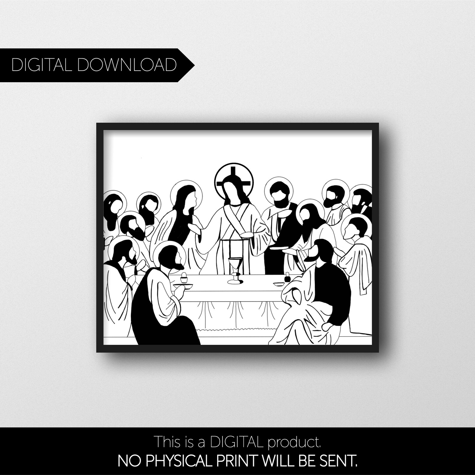 The Last Supper Modern Last Supper Print the Last Supper Etsy