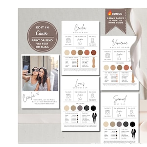 Kaartsjabloon bruidsmeisjesvoorstel en info | Bewerkbare canva-feestkaarten 5 x 7 | Eerste bruidsmeisje, bruidsjonkers