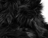 Black Faux Fur Fabric Craft Squares - Black Fur Fabrics, Black Fake Fur, Black Faux Furs, Black Faux Fur Fabric, Black Faux Fur Material