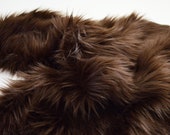 Brown Faux Fur Fabric Craft Squares, Dark Brown Fur Fabric, Brown Faux Fur Material, Faux Fur Brown Cosplay Fur, Dark Brown Craft Fur