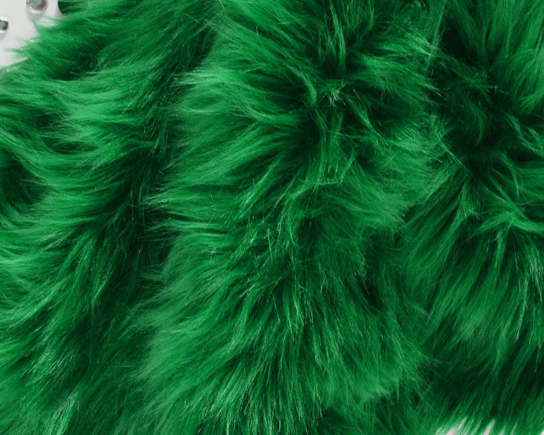 Discontinued Green Faux Fur Fabric Craft Squares Green Faux Etsy